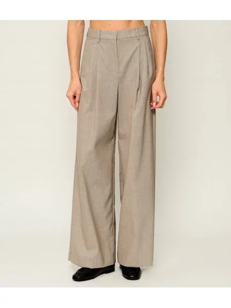 Weekend MaxMara De lână pantaloni Wkdovvio | Relaxed fit bej