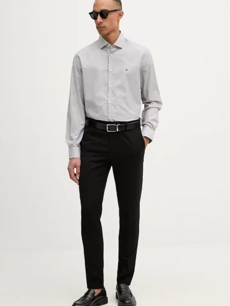 Tommy Hilfiger Srajca z elastanom črna