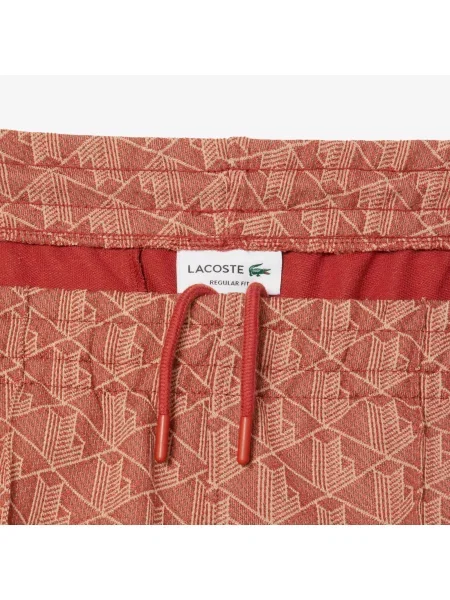 Lacoste Spodnie Dresowe Z Monogramem Paris brązowy