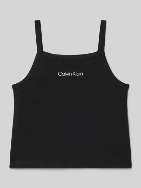 Top dziecięcy Calvin Klein Jeans czarny