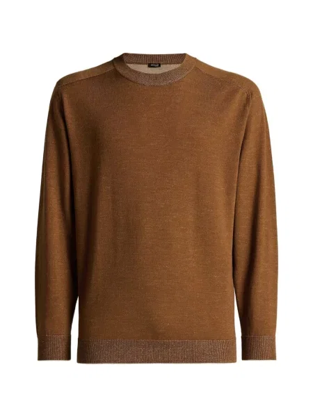 Pulover Kiton cu decolteu rotund maro