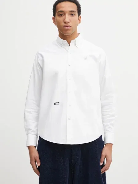 AAPE cămașă din Now cu guler button-down regular alb