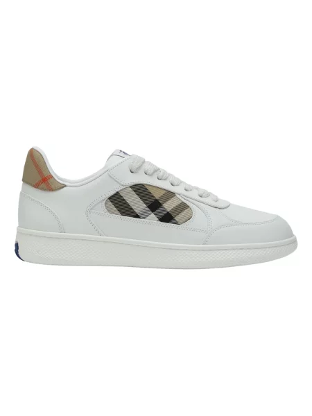 Sneakersy Burberry skórzane białe