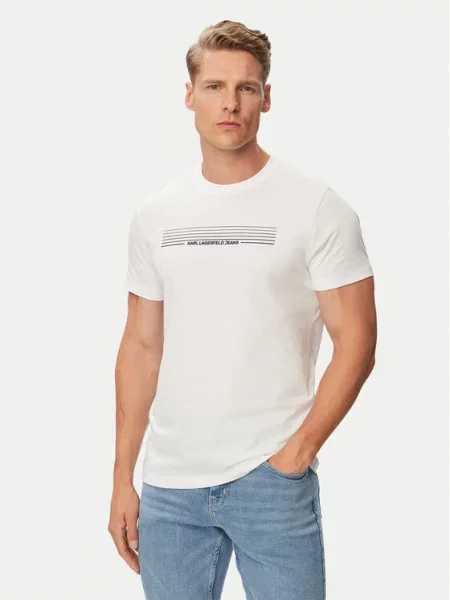 Karl Lagerfeld Jeans Tricou alb
