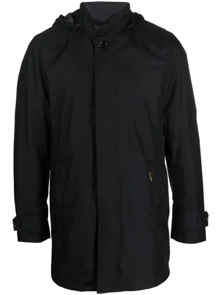 Palton Moorer cu glugă albastru