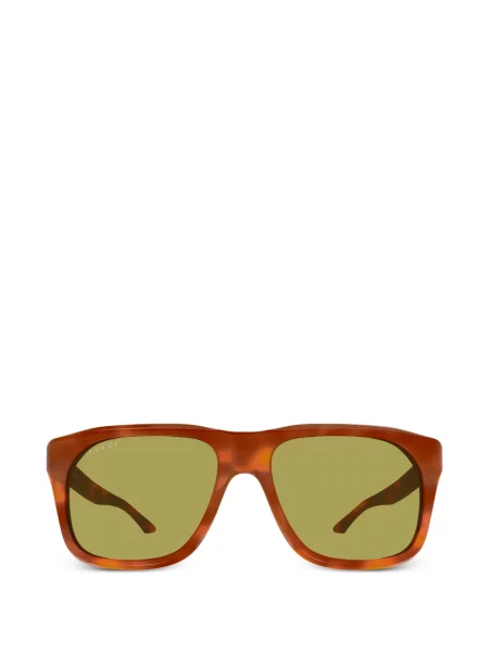 Ochelari de soare Gucci Eyewear cu imprimeu geometric maro
