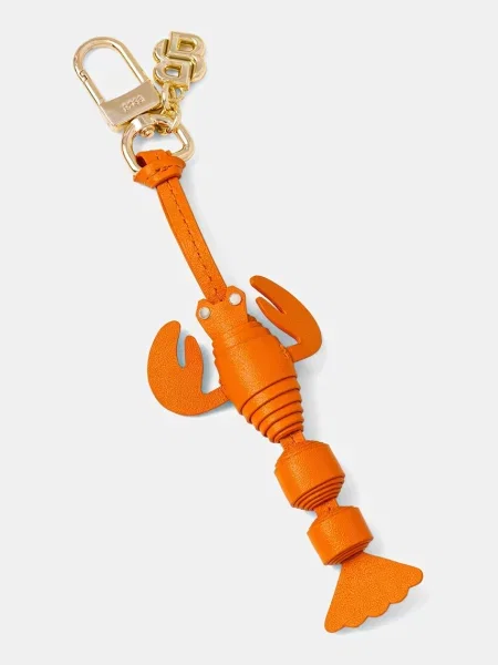 Usnjen obesek za ključe BOSS BOSS BEYOND CHARM_LO oranžna