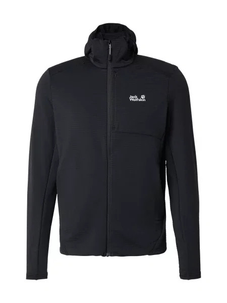 JACK WOLFSKIN Funkční fleecová mikina LITESTRIDE černá bílá