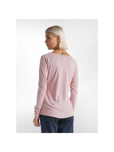 Lung tricou Deha cu mâneci lungi din modal roz