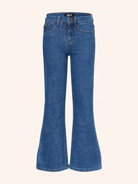 Molo Džíny Flared Slim Fit blue brushed modré