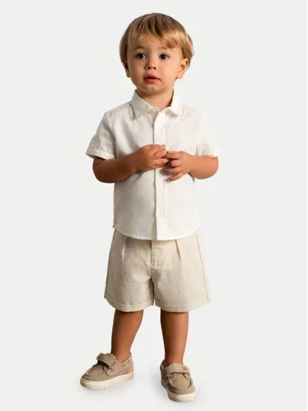 Mayoral Komplektas: marškiniai ir sportiniai šortai smėlio