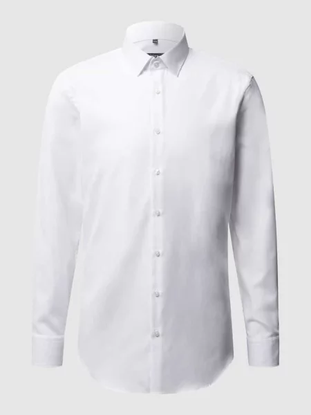 Koszula biznesowa o kroju slim fit z diagonalu Jake*s biała