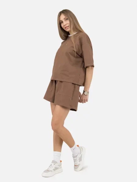 Шорти спортивні YUKI мокко бавовна/поліестер