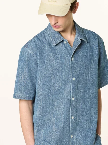 Samsøe Samsøe Koszula Jeansowa Saayo Comfort Fit blau niebieska