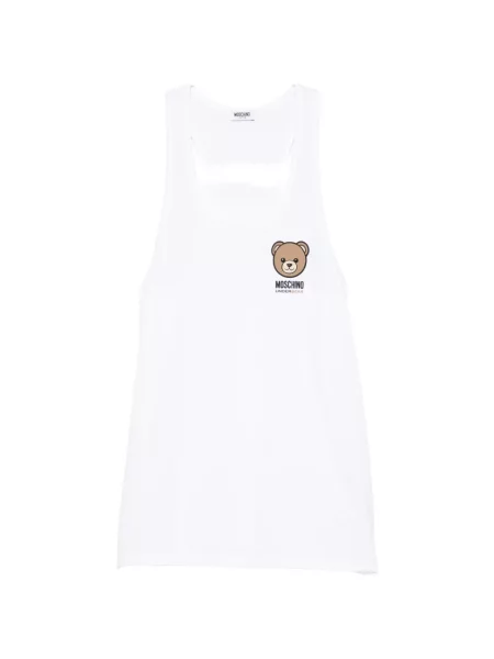 Vestă Moschino cu imagine alb