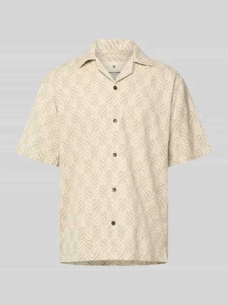 Koszula casualowa o kroju regular fit z kołnierzykiem typu resort model ‘BLUVINCENT’ Jack & Jones beżowa
