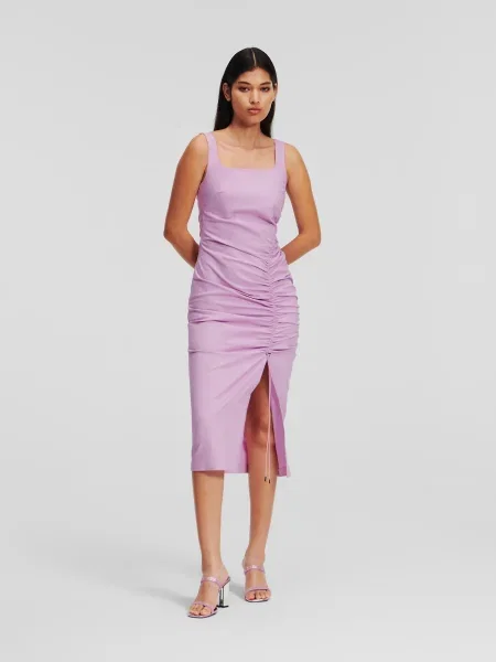 Karl Lagerfeld rochie din denim roz
