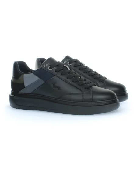 Sneakersy Harmont & Blaine skórzane z logo czarne