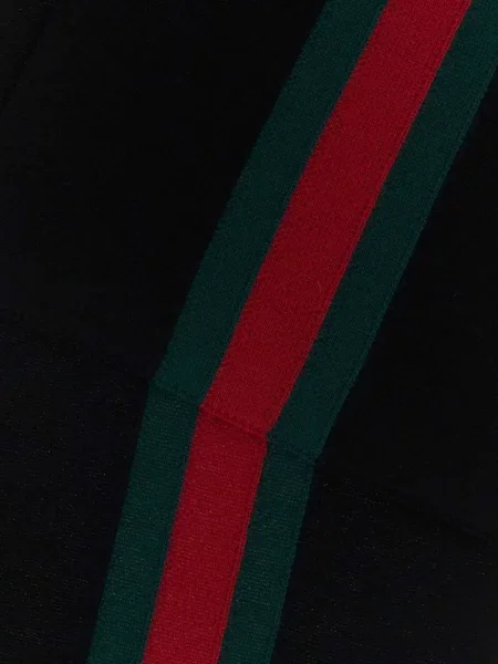 Fular Gucci cu dungi cu autograf negru