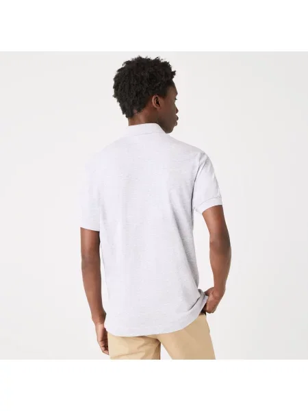 Lacoste Koszulka Polo Smart Paris Z Elastycznej Bawełny szara