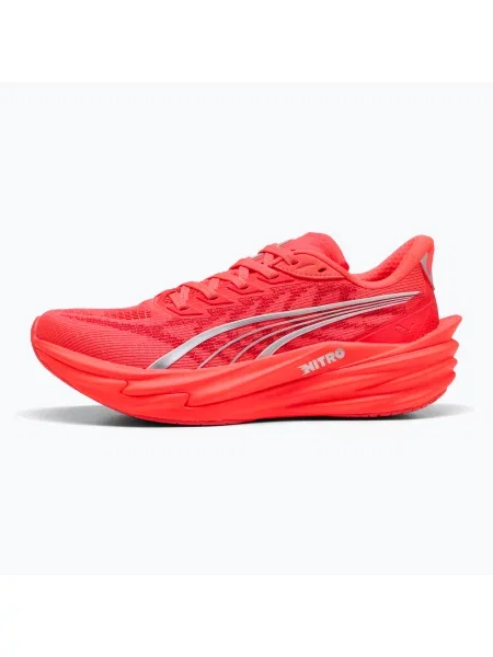 Încălțăminte de alergare pentru femei PUMA Deviate Nitro 4 ultra red/puma silver roșu
