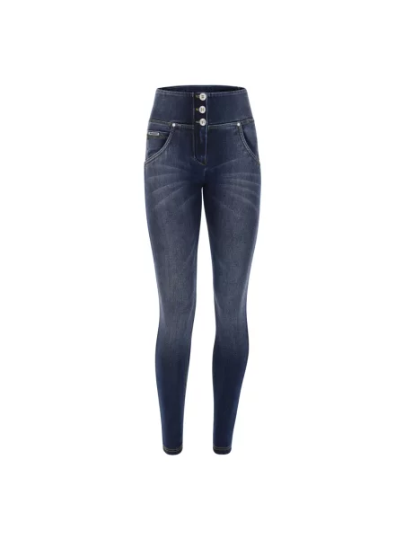 Skinny jeansy skinny Freddy niebieskie