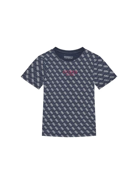 Guess Marškinėliai Tamsiai Regular Fit mėlyna