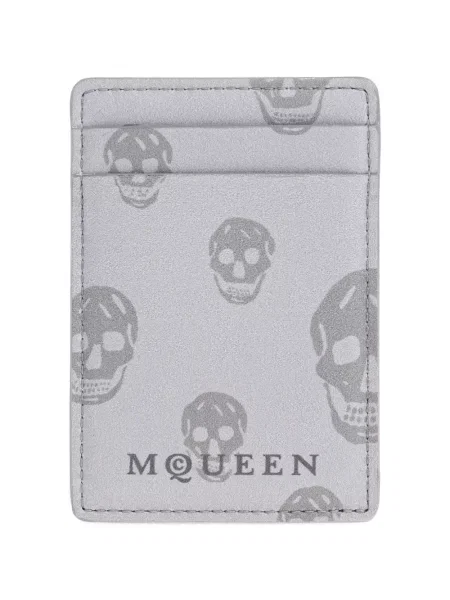 Portofel Alexander Mcqueen cu imagine gri