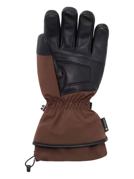 Mănuși Moncler Grenoble din piele maro
