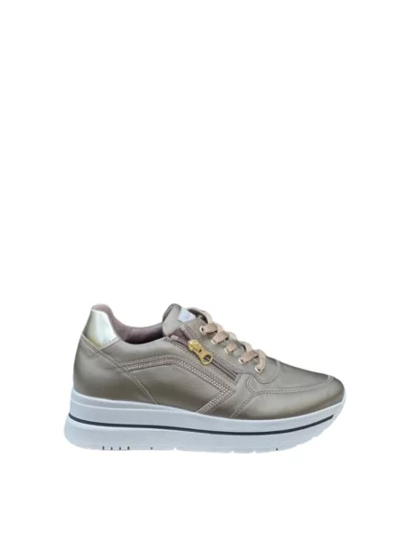 Sneakersy Nerogiardini skórzane beżowe