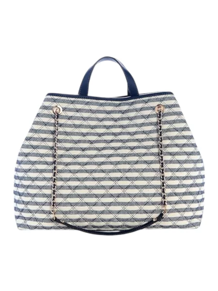 Guess torebka shopper z imitacji skóry GIULLY beżowa
