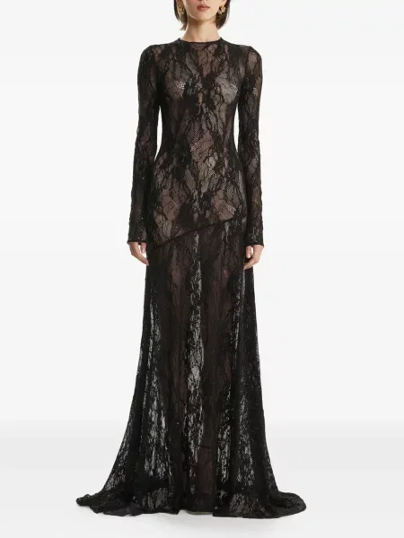 Rochie maxi 2310 Studio cu paiete de costum negru