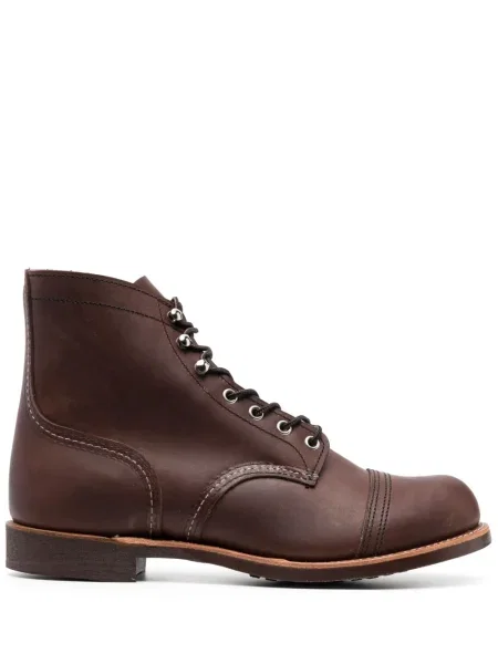 Cizme scurte Red Wing Shoes din piele roșu