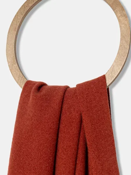 Шарф з шерстю Answear.LAB однотонна бордовий