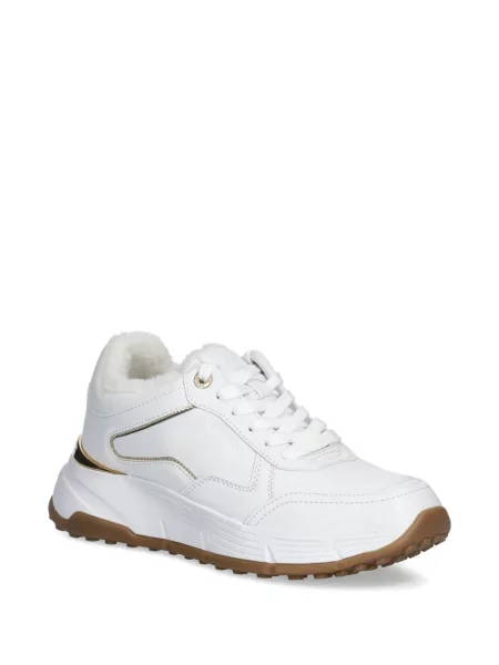 Blană artificială sneakerși Guess alb