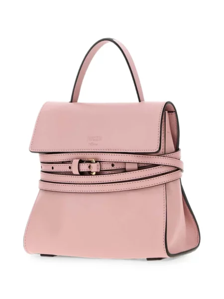 Τσάντα shopper Moschino γραβάτες ροζ