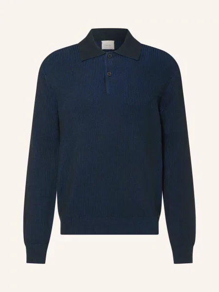 Calvin Klein Pletená Polokošile / tmavě modrá černá