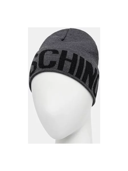 Moschino czapka z wełną szary