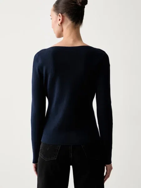 Tommy Hilfiger sweter z bawełną granatowy