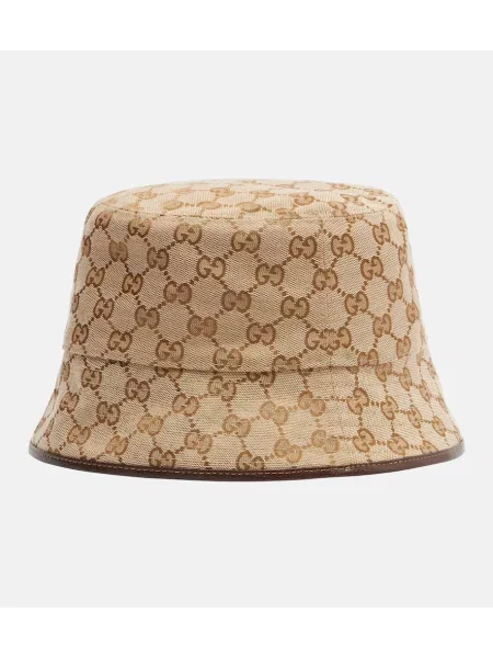 Pălărie Gucci din canvas bej
