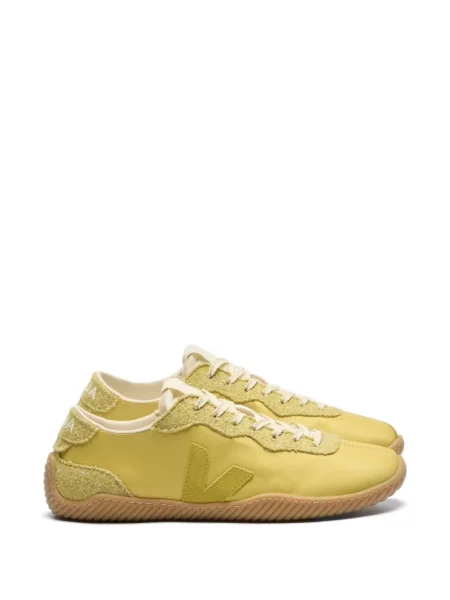 Sneakerși Baserange cu șireturi din dantelă galben