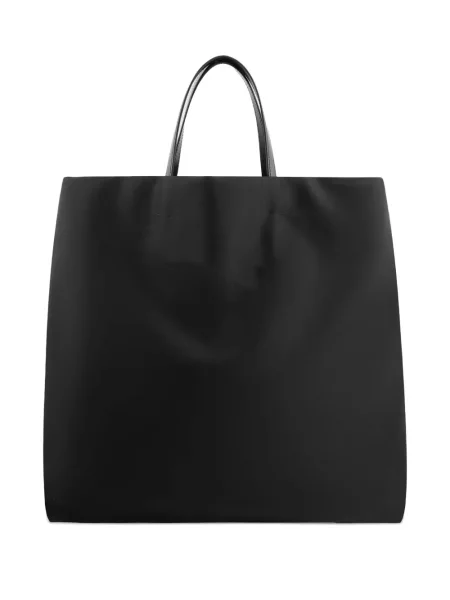 Geantă shopper Carven din satin negru