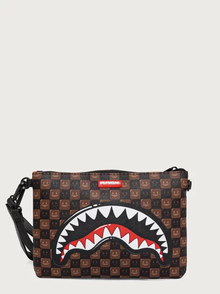 Sprayground geantă mică SHARKS IN PARIS maro