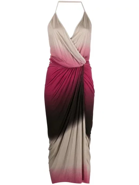 Rochie Rick Owens Lilies cu gât halter de costum roz