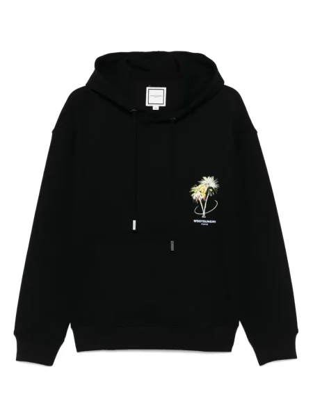 Суичър с качулка Wooyoungmi черно