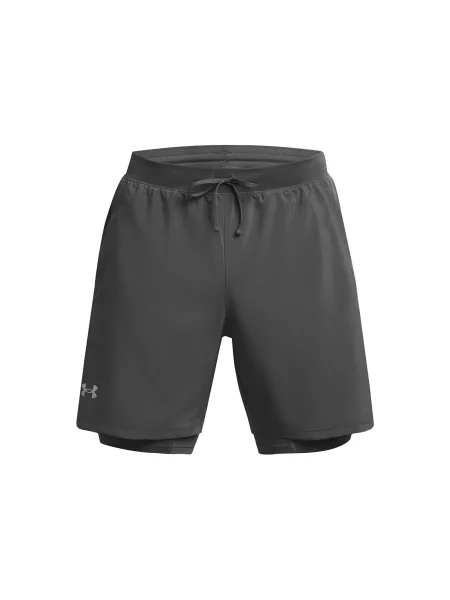 Къс панталон за бягане Under Armour Launch зелено сиво