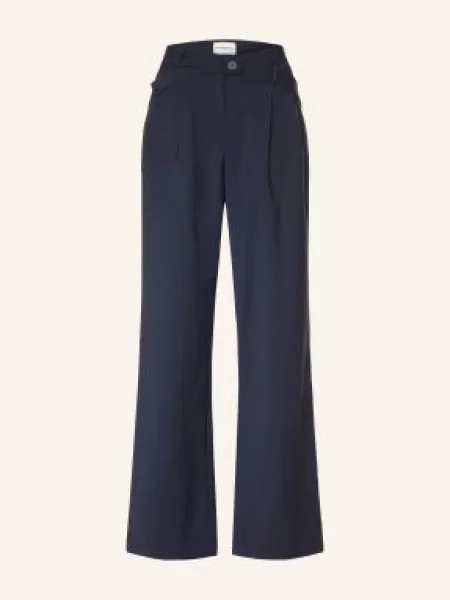 Claudie Pierlot Spodnie Typu Marlena blau granatowe