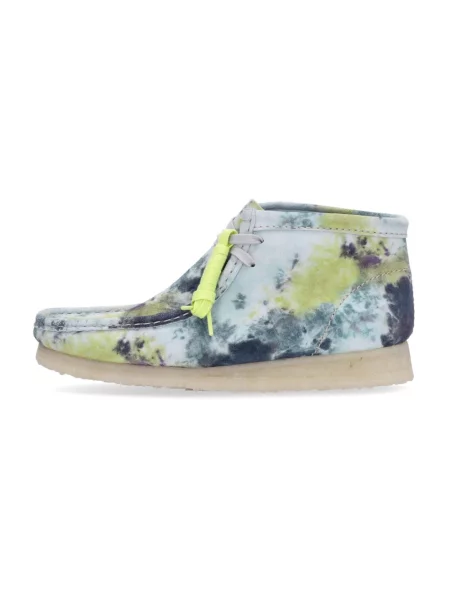 Tie dye botki Clarks skórzane wiązane