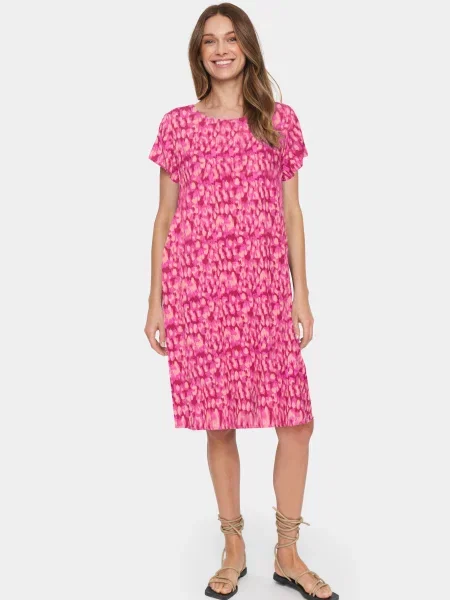 SAINT TROPEZ Rochie Fatilde / roz / roșu bej