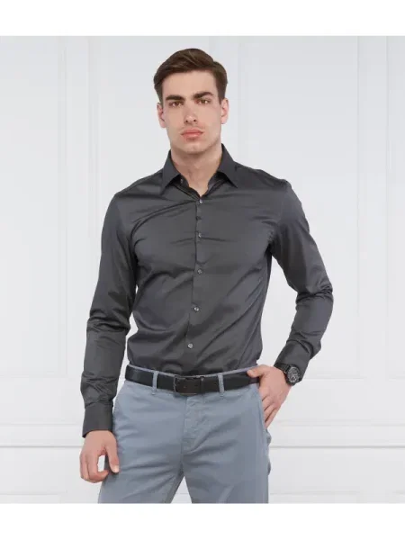 BOSS BLACK Cămașă | easy iron negru
